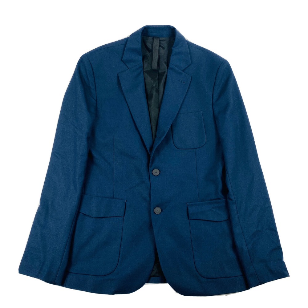 J Lindeberg Navy Wool Blend Gore Windstopper Blazer Mens 38R 72MT343283380